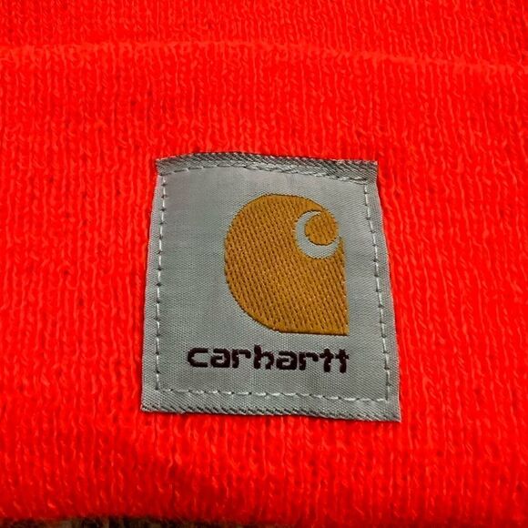 5/$25 Brite Orange Carhartt Beanie Unisex - Picture 3 of 5